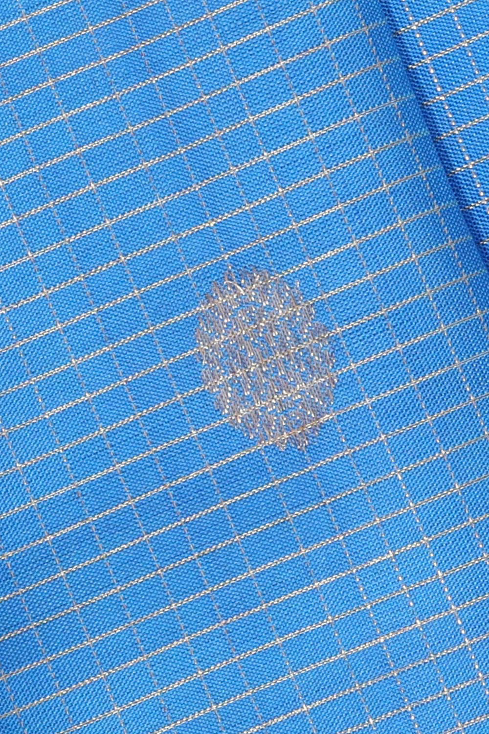 Image of Kanchipattu Electric Blue Brocade Saree